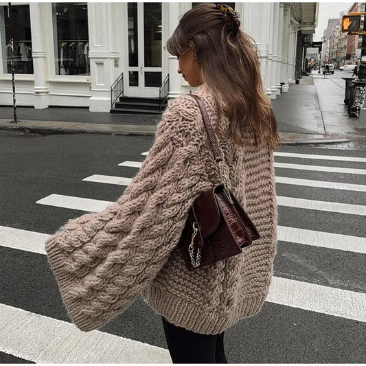 Round Neck Knit Pullover Sweater