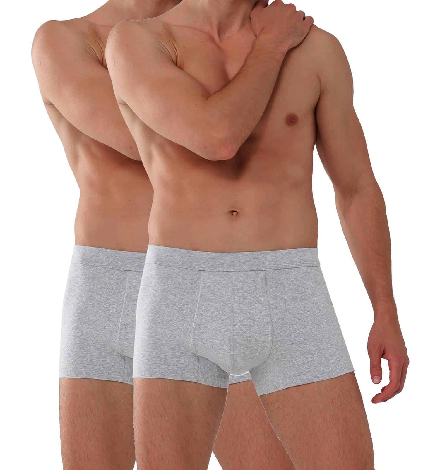 KARSWATT Washable Absorbency Urinary Incontinence Underwear for Men Reusable Leak Proof Boxer Briefs for Bladder Leak Protection 2 Pack (X-Large Gray)