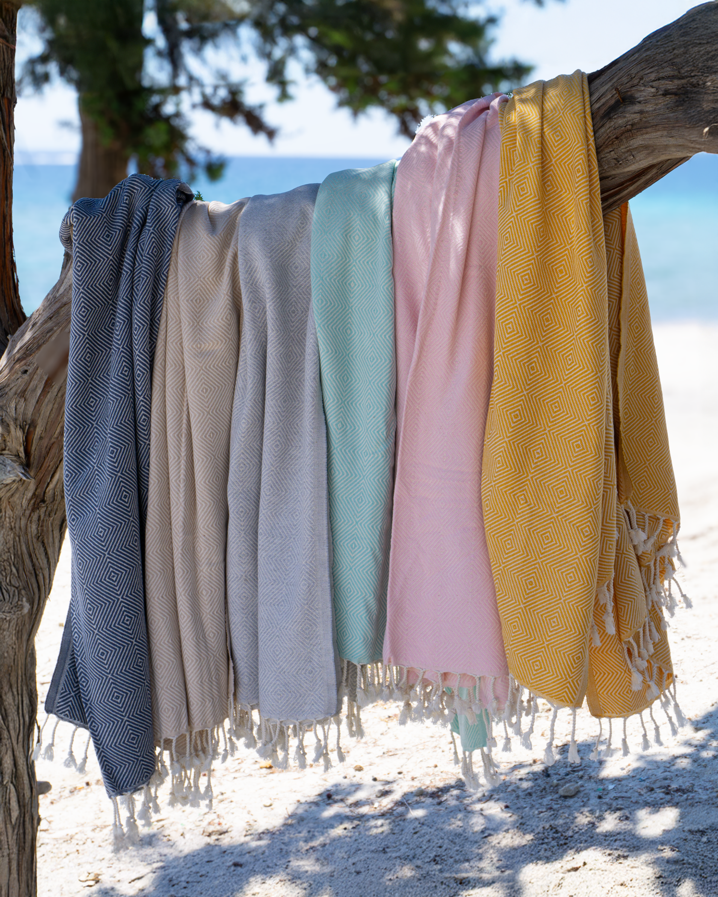 CRYSTAL Beach Towel, Turkish Hammam Towel, Spa & Sauna Towel - Mint