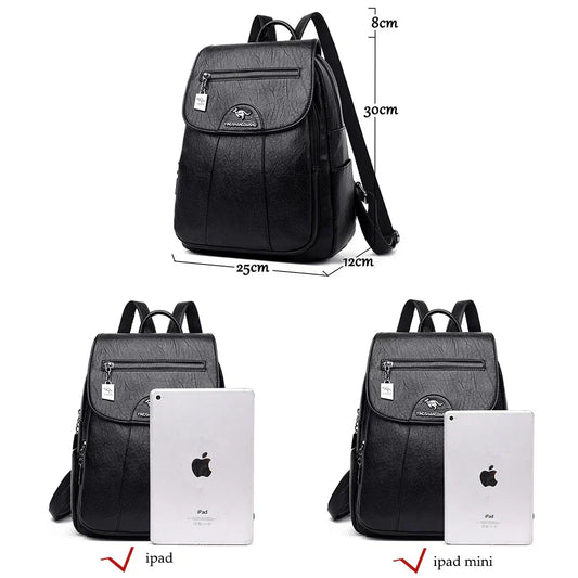 Vintage Soft Leather Women's Backpacks