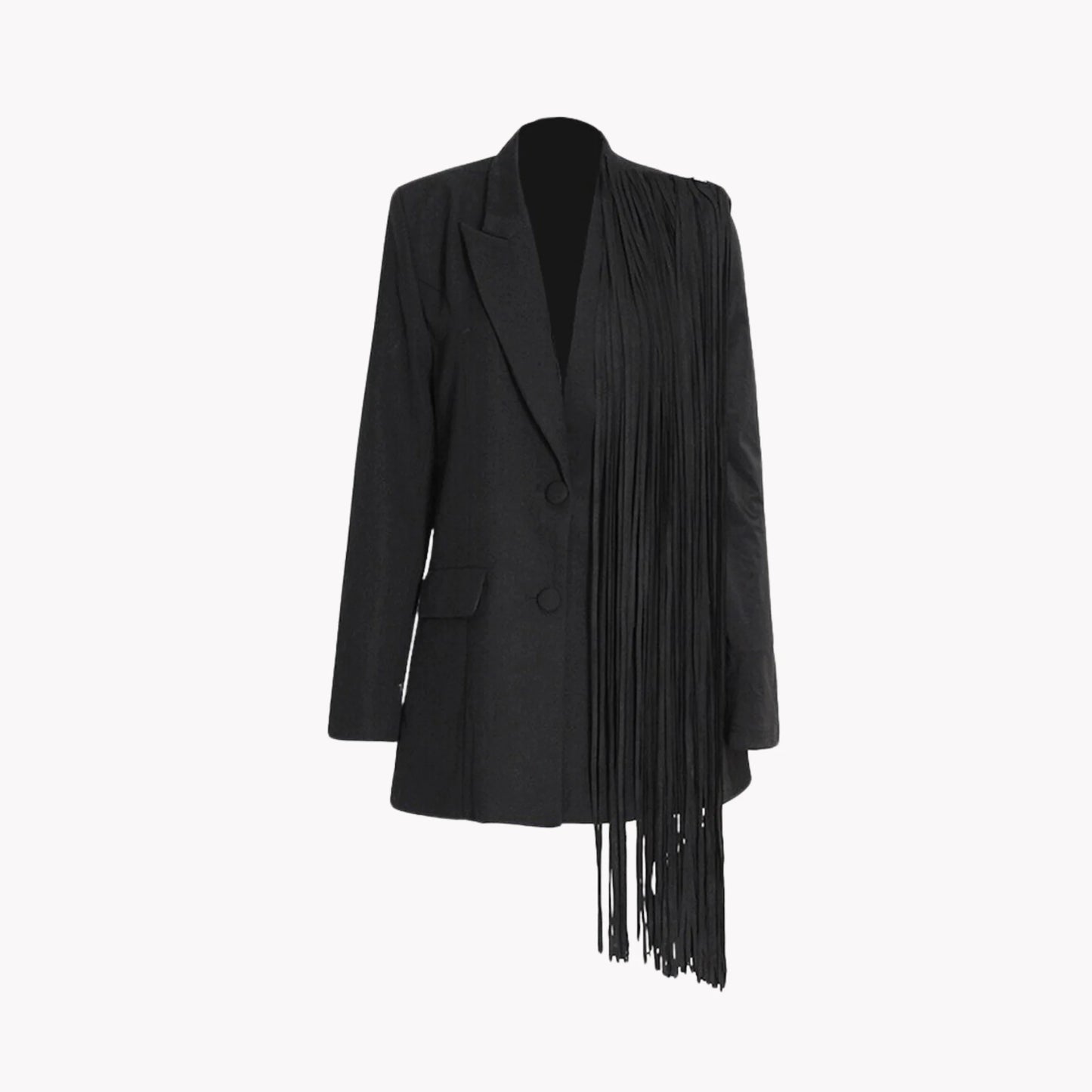 Black Tassel Blazer