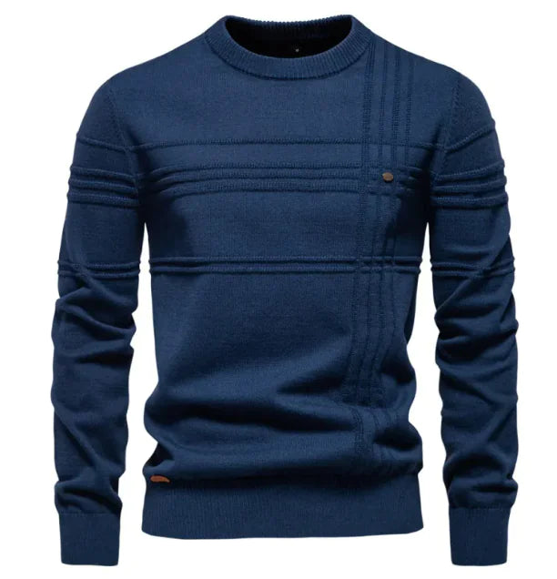 Men's Classic Round Neck Pullover – European Fit