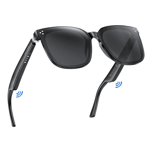 Gafas de sol LaNikar con Bluetooth para hombre y mujer, gafas inteligentes de moda con protección UV, audio, altavoz, control de música, llamadas y asistente de voz, para deportes al aire libre, para iPhone y Android.