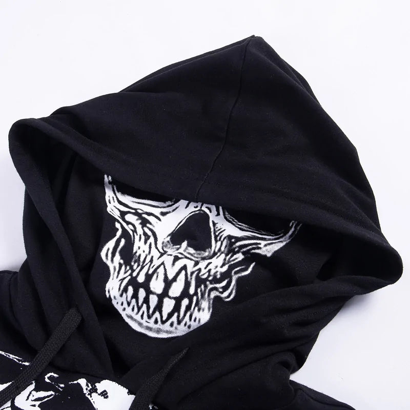 Women Black Skeleton Print
