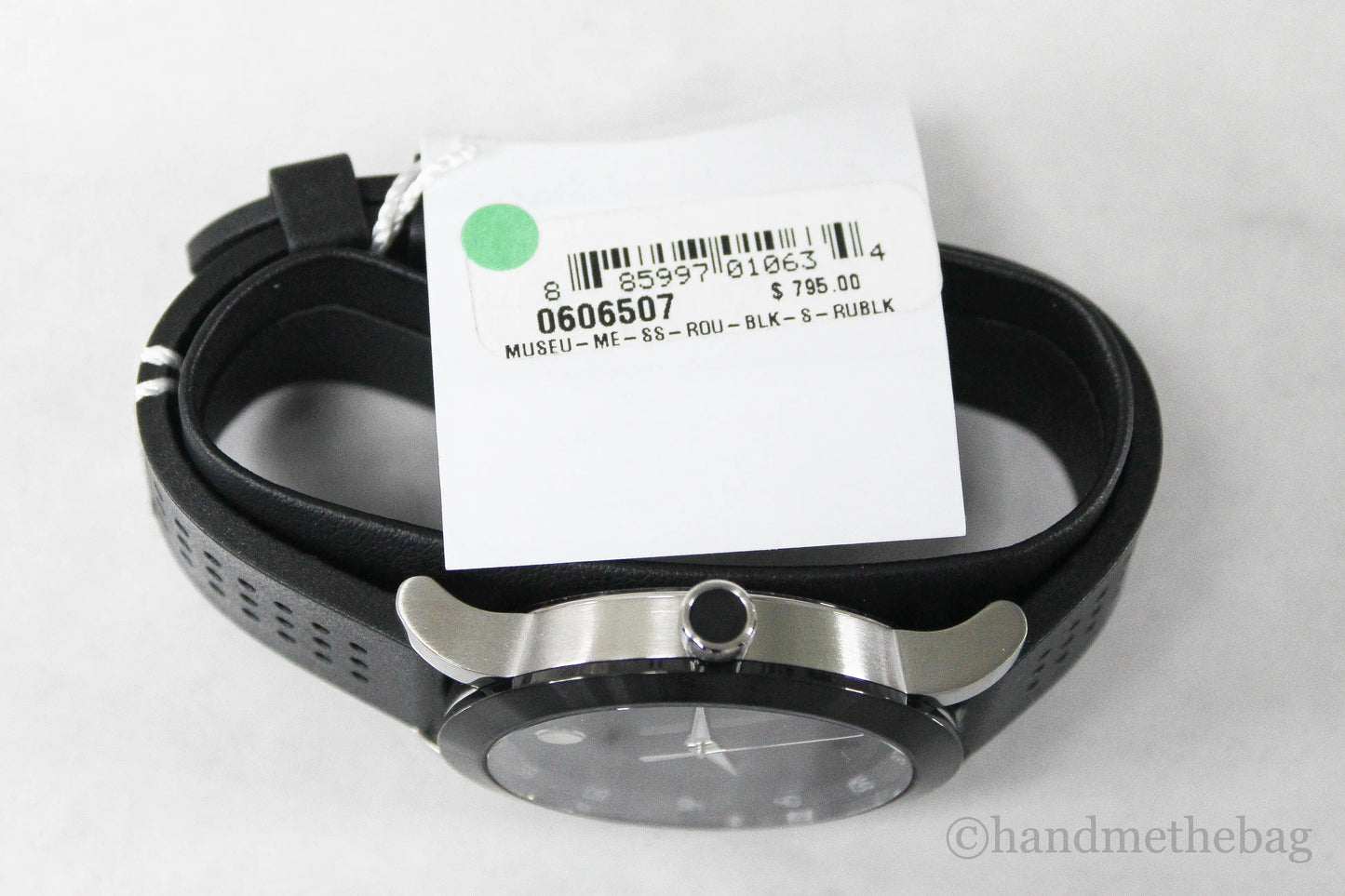 Movado Museum Sport Uhr mit schwarzem Zifferblatt und schwarzem Silikonarmband