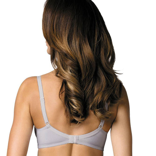 Sheer Mesh Balconette Bra Gorteks Pamela Silver