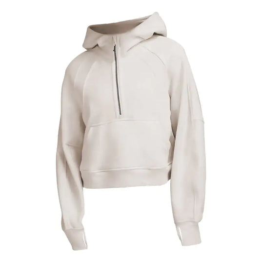 Women's Sports Fitness Fleece Half Zip Hoodie
