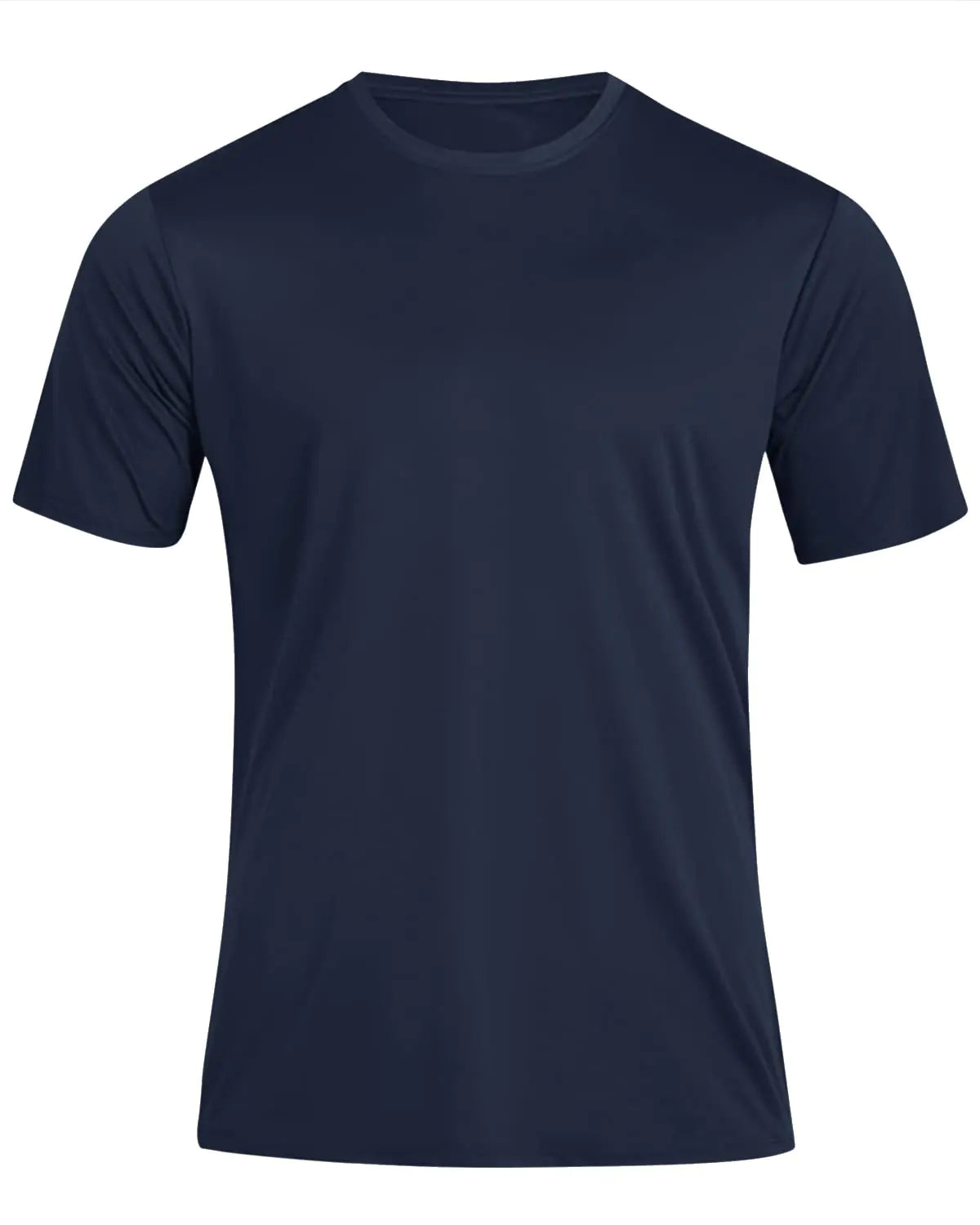 FASKUNOIE - Camiseta de senderismo para hombre, UPF 50+, ligera, de secado rápido, con protección solar, para actividades al aire libre, atletismo, correr, pescar, azul marino