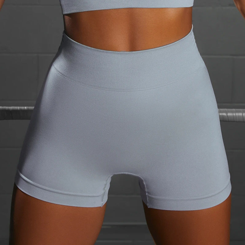 Seamless Knit Sports Bra and High-Waist Yoga Set
