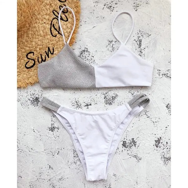 black & white Bikini Set