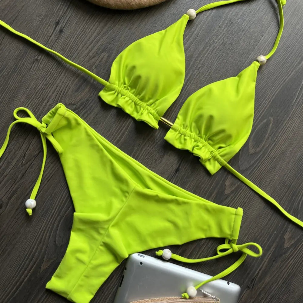 2023 Women's Sexy Solid Color Bikini Swimsuit