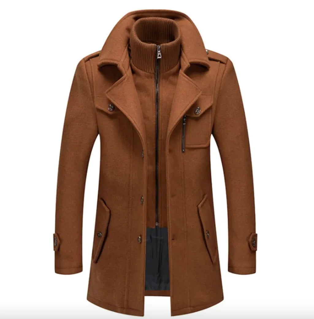 Chaqueta de lana de algodón resistente al frío para hombre
