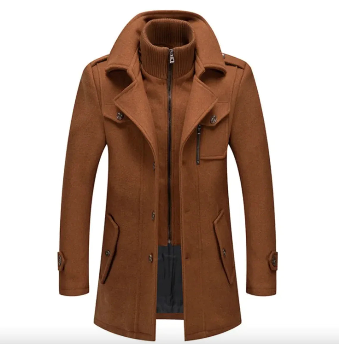 Chaqueta de lana de algodón resistente al frío para hombre