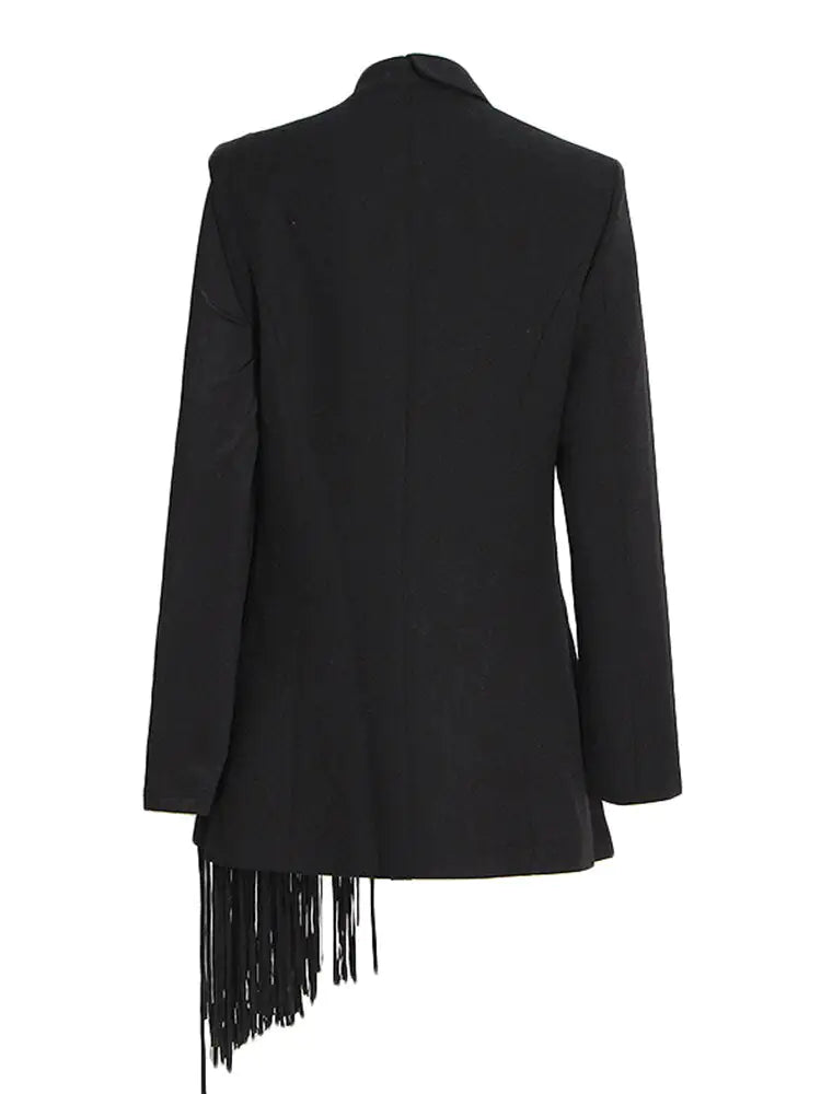 Black Tassel Blazer