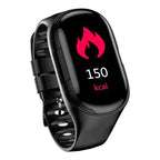 Smart Watch with Built-in TWS Wireless Bluetooth Earphone Blood Heart Rate Monitor