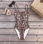 Leopard Print One-Piece Swimsuit - Sexy Bikini Style