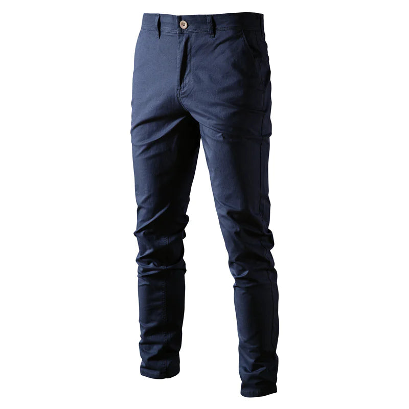 Men's Slim Fit Cotton Trousers