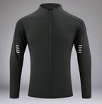 Men's Long Sleeve Running Jacket with Stand Collar