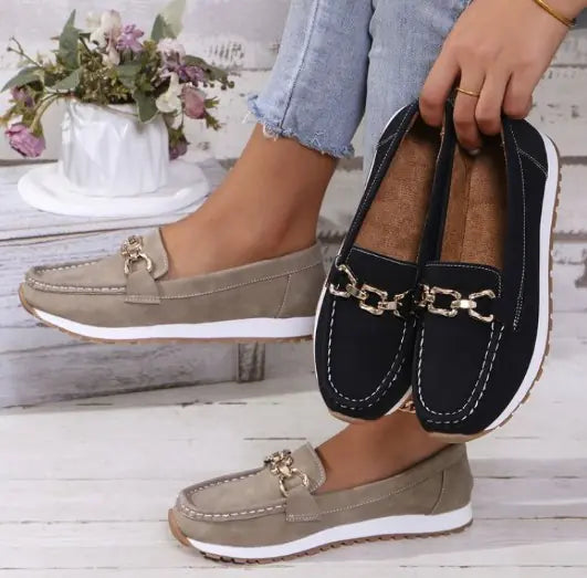 Chain Decor Women's Loafers