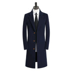 Medium Long Woolen Coat for Men