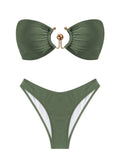 Bandeau-Bikini-Set mit Bindeband hinten