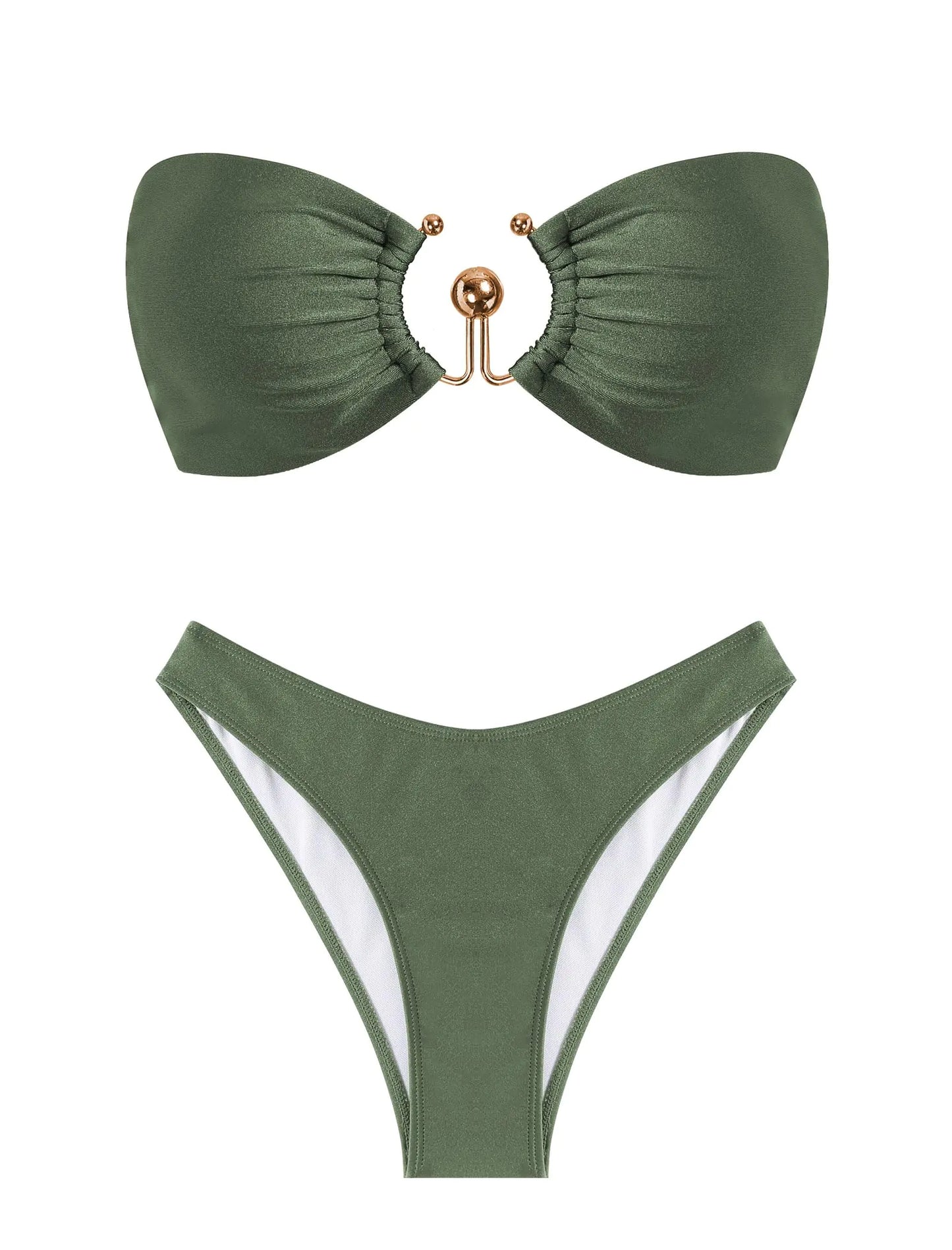 Bandeau Bikini Set Tie Back