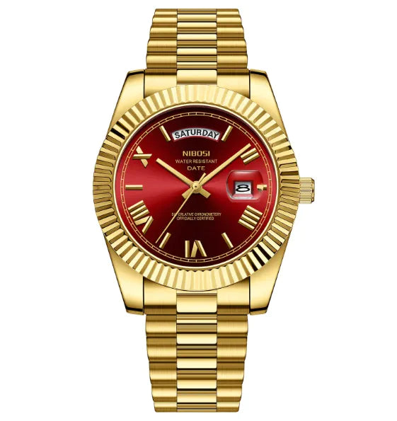 Fashion Men's Quartz Watch with Solid Stainless Steel Strap