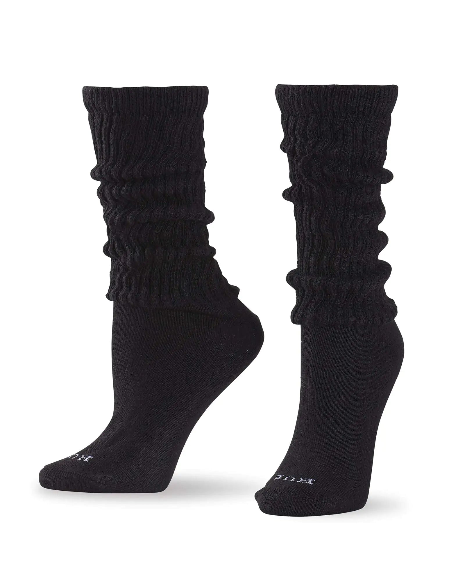 HUE Damen Slouch 3er-Pack, weiche, dicke Scrunch-Socken, Stapelsocken, Einheitsgröße, Schwarz/Schwarz/Schwarz