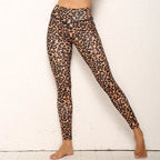 Leopard Print Yoga Pants Set for Women
