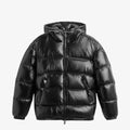 Chaqueta de algodón negra con capucha