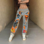 Women's Cartoon Printed Trousers