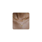Awinesn Birthstone Necklace for Women Gold Layered Necklaces Trendy 14K Gold Plated Dainty Crystal Pendant Necklace Simple Thin Snake Chain Jewelry Gifts for Women Birthday