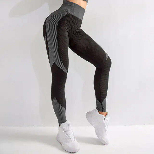 Seamless Hollow Yoga Pants for Women (Moisture-Wicking)