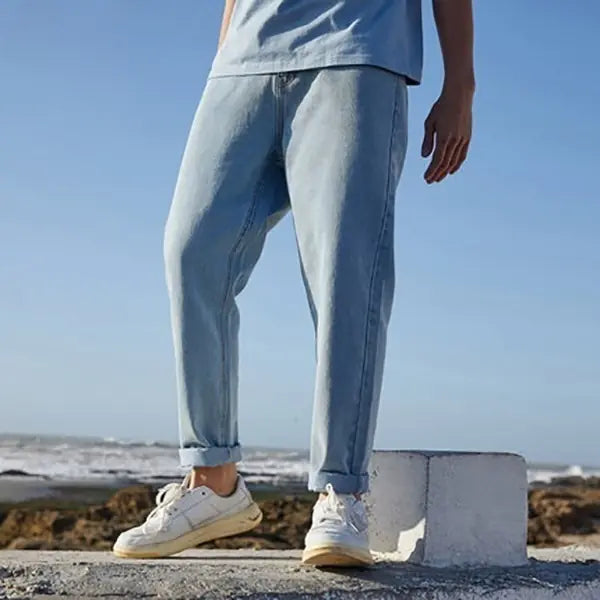 Men's Loose Cotton Denim Jeans: Spring & Autumn Streetwear