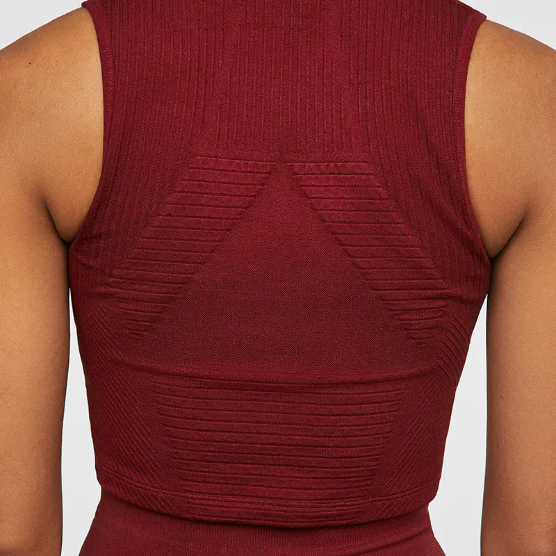 Seamless Stripe High-Waisted Workout Leggings Set