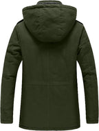 Mens Winter Coat Warm | Detachable Hood (Army GreenSmall)