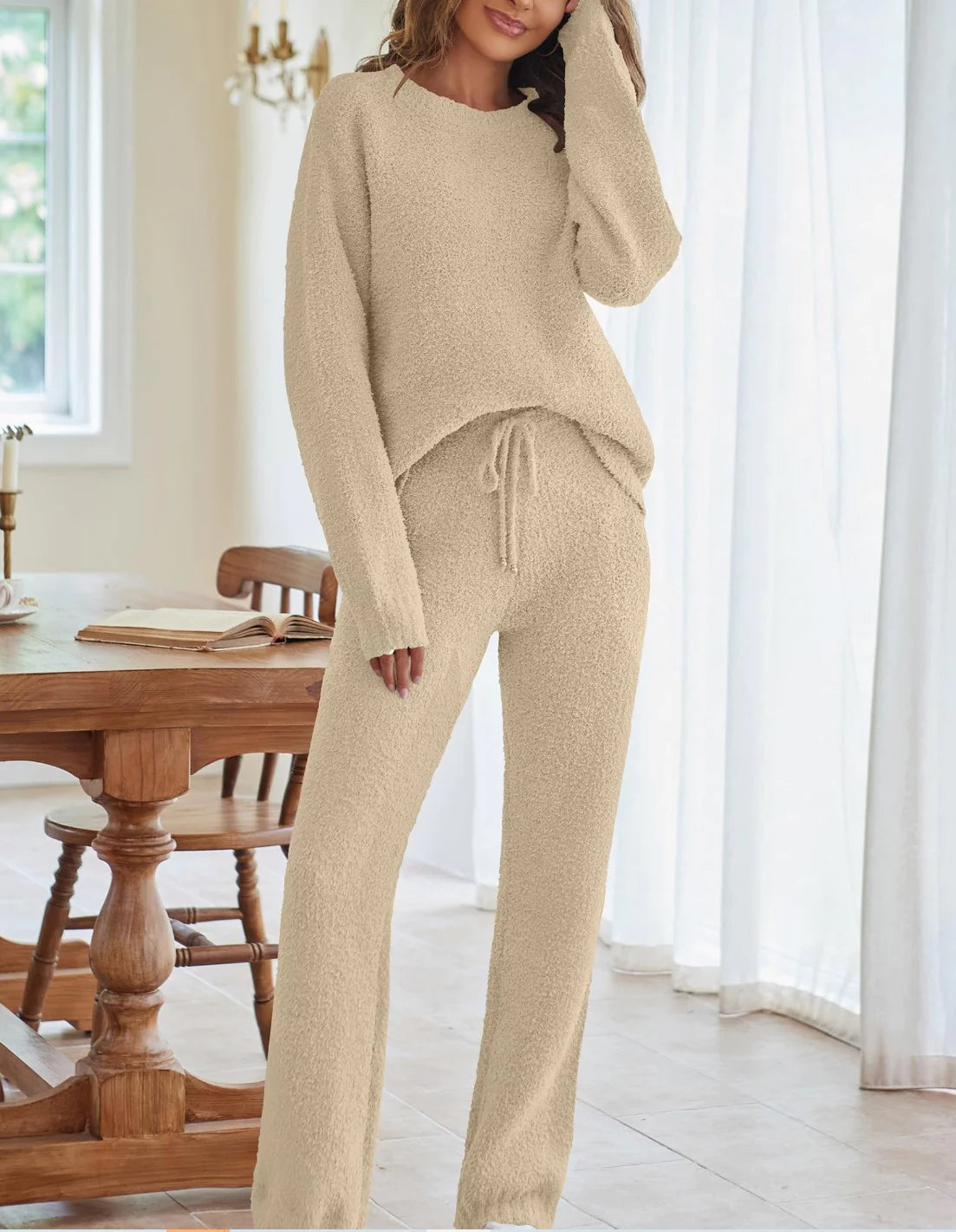 Women's Long Sleeve Trousers Warm Suit