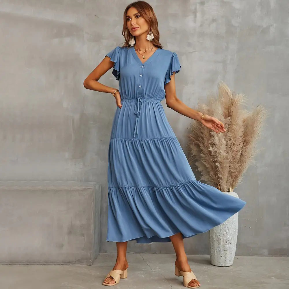 Eli Plain Midi Dress