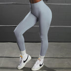 Seamless Knit Sports Bra and High-Waist Yoga Set