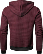Men's Quilted Zip-Up Hoodie