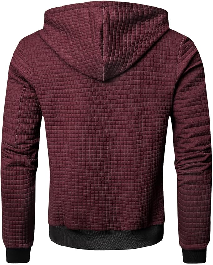 Men's Quilted Zip-Up Hoodie