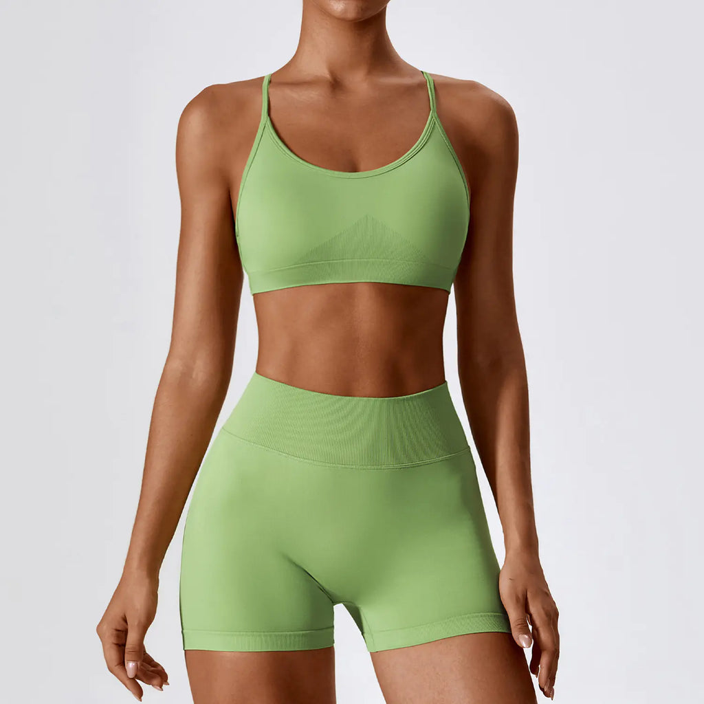 Seamless Yoga Outfit Set for Women - Quick Dry Material