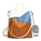 Women's Fashion Soft Leather Backpack - Large Capacity