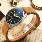 ADDIESDIVE Flieger taucheruhr Herren Automatische Uhr Edelstahlarmband H9