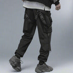 Mens Streetwear Joggers Techwear Clothing Urban Hip Hop Trousers Black Streetwear Gothic