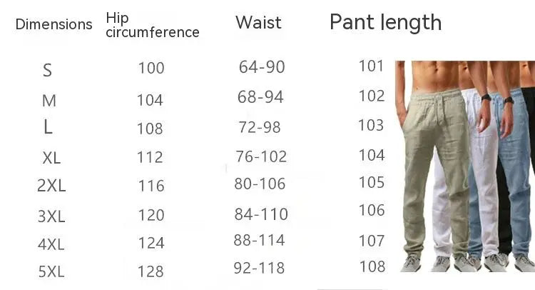 Cotton Linen Pants With Pockets