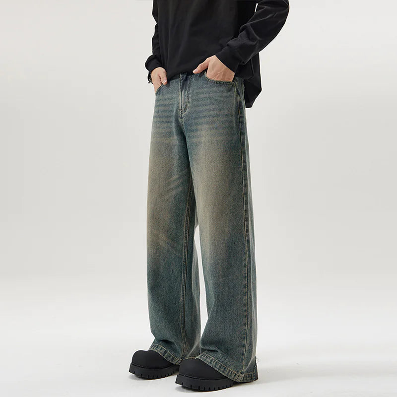 Straight-Leg Denim Jeans