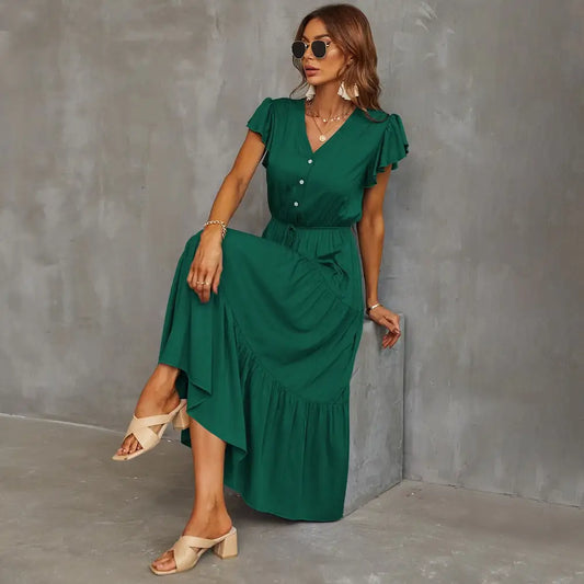 Eli Plain Midi Dress