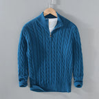 Loose Zip Knitted Pullover Sweater