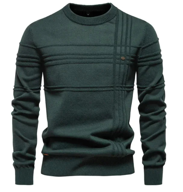 Men's Classic Round Neck Pullover – European Fit